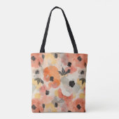 Tote met zachte waterverfklaprozen bag (Achterkant)