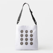 Tote-Navy Mandala 3D-Effect Boodschappentas Crossbody Tas (Achterkant)