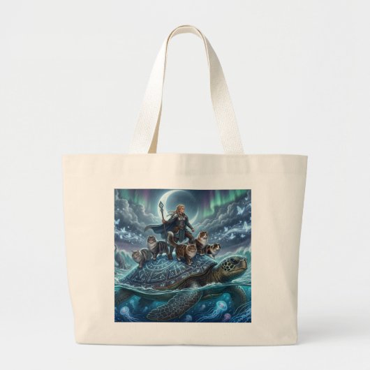 Tote om te pronken  grote tote bag (Voorkant)