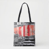 Tote – Red Pulse Abstract Design Tote Bag (Voorkant)
