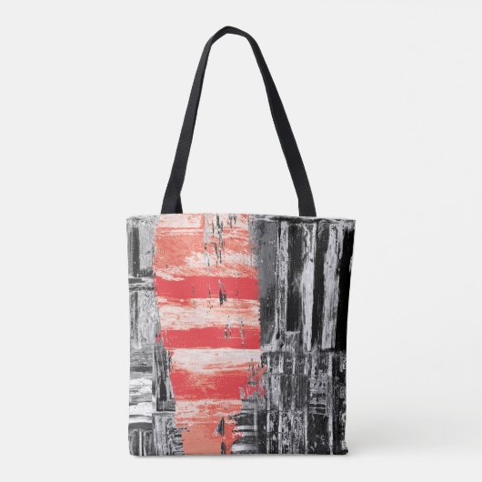 Tote – Red Pulse Abstract Design Tote Bag (Achterkant)