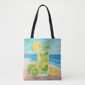 Tote Refreshing Summer Mojito by the Beach Tote Bag (Voorkant)