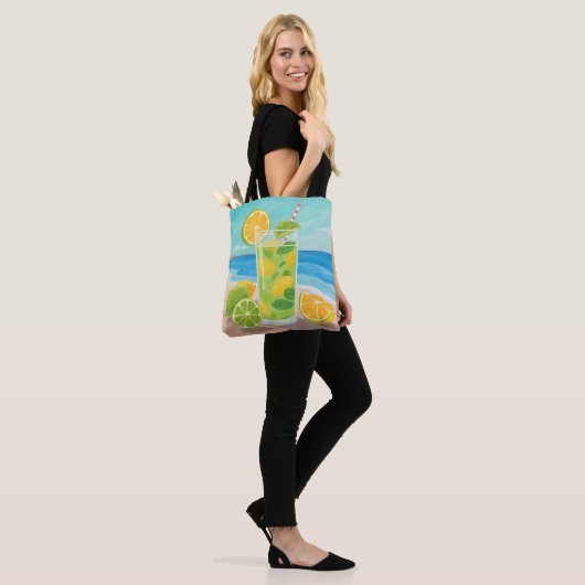 Tote Refreshing Summer Mojito by the Beach Tote Bag (Op model)