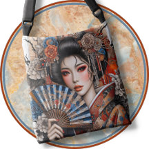 TOTE TAS - Geisha in traditionele kledij