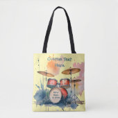 TOTE TAS met een Drumstel - Tweezijdig (Voorkant)