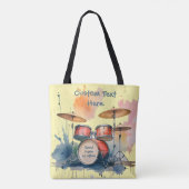 TOTE TAS met een Drumstel - Tweezijdig (Achterkant)