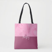Tote Tas - Monogram Roze Marmer Twee Toon (Voorkant)