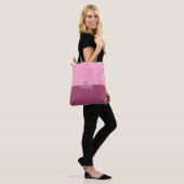Tote Tas - Monogram Roze Marmer Twee Toon (Op model)