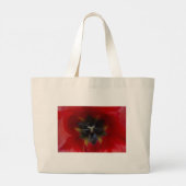 Tote Tas Rood bloem (Achterkant)