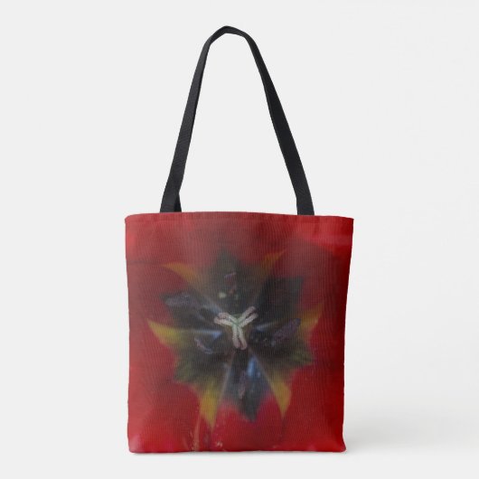 Tote Tas Rood & Zwart (Achterkant)
