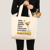 Tote Tassen - Martinis vs. Happy Pillen (Voorkant (product))