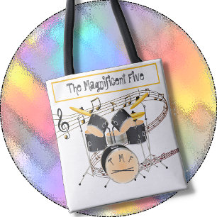 TOTE voor een drummer - plus twee monogrammen Bag