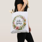 Tote-Zomer Bloemenkrans Tote Tas (Dichtbij)