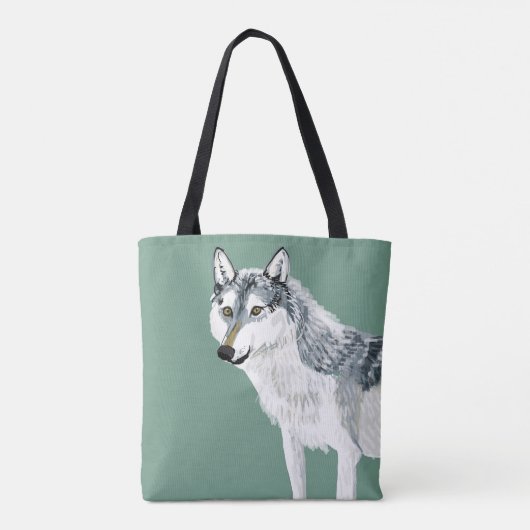 Totem Alberta Wolf Tote Bag (Achterkant)