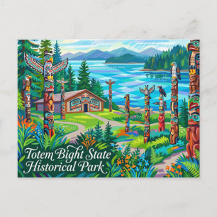 Totem Bight State Historisch Park Alaska Briefkaart