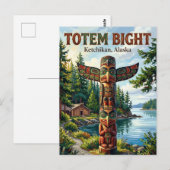 Totem Bight State Historisch Park Alaska Postkaart (Voorkant / Achterkant)