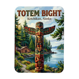 Totem Bight State Historisch Park Alaska Postkaart Magneet