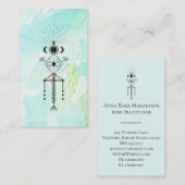 *~* Totem Eye Moon Floral Astrology Yoga Reiki Visitekaartje (Voorkant / Achterkant)