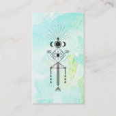 *~* Totem Eye Moon Floral Astrology Yoga Reiki Visitekaartje (Voorkant)