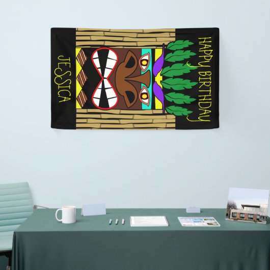 Totem Luau Gelukkige Verjaardag Spandoek (Beurs)