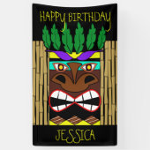 Totem Luau Gelukkige Verjaardag Spandoek (Verticaal)