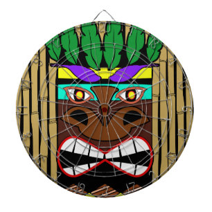 Totem met Bamboe Luau Party Dartbord