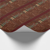 Totem Native American Folk Art Cadeaupapier (Hoek)