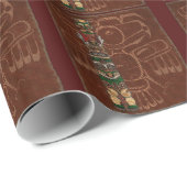 Totem Native American Folk Art Cadeaupapier (Rol Hoek)