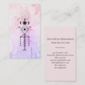 ** Totem Oog Maan Bloemen Astrologie Reiki Yoga Visitekaartje (Voorkant / Achterkant)
