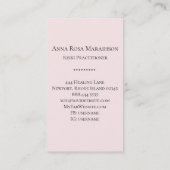 ** Totem Oog Maan Bloemen Astrologie Reiki Yoga Visitekaartje (Achterkant)