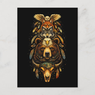 Totem Opklimmend Briefkaart
