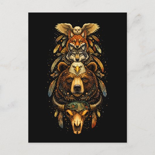 Totem Opklimmend Briefkaart (Voorkant)