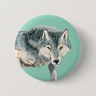 Totem polar wolf ronde button 5,7 cm