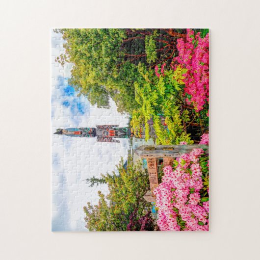 Totem Pole Alaska. Legpuzzel (Verticaal)