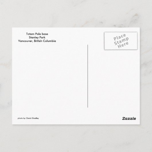 Totem Pole base Briefkaart (Achterkant)