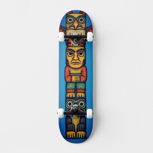 Totem Pole Colorful Unisex Skateboard (Voorkant)