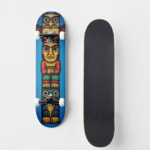 Totem Pole Colorful Unisex Skateboard (Voorkant)