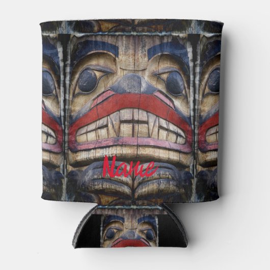 Totem Pole Face Thunder_Cove Blikjeskoeler (Voorkant)