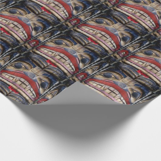 Totem Pole Face Thunder_Cove Cadeaupapier (Hoek)