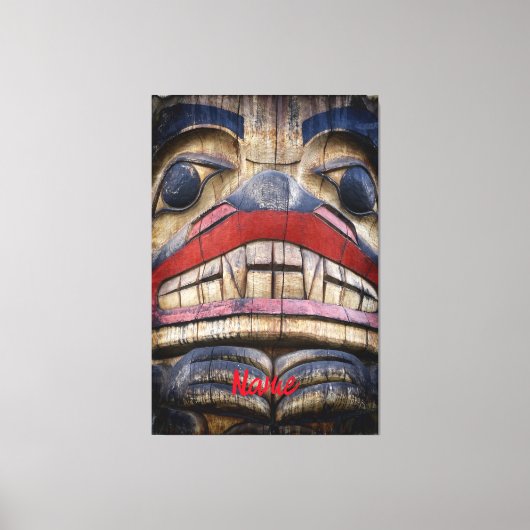 Totem Pole Face Thunder_Cove Canvas Afdruk (Voorkant)