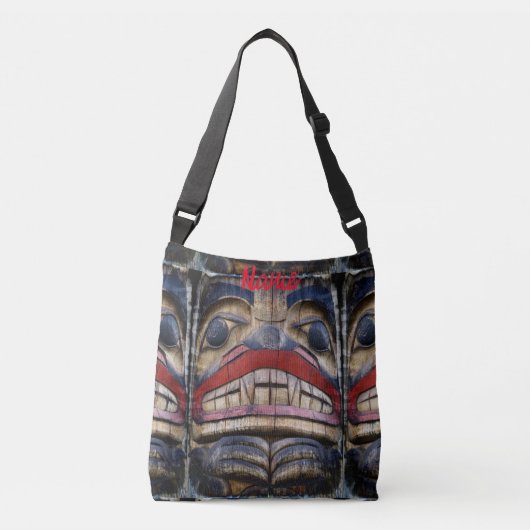 Totem Pole Face Thunder_Cove Crossbody Tas (Voorkant)
