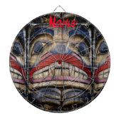 Totem Pole Face Thunder_Cove Dartbord (Voorkant)