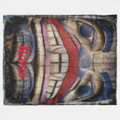 Totem Pole Face Thunder_Cove Fleece Deken (Voorkant (Horizontaal))