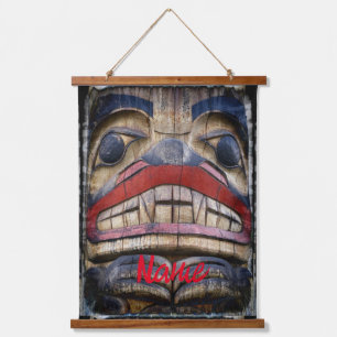 Totem Pole Face Thunder_Cove Hangend Wandkleed