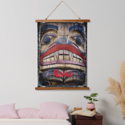 Totem Pole Face Thunder_Cove Hangend Wandkleed (Slaapkamer)