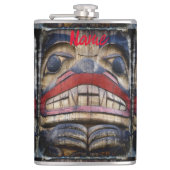 Totem Pole Face Thunder_Cove Heupfles (Voorkant)