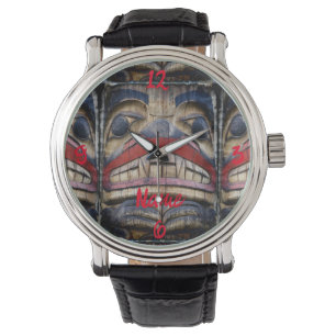 Totem Pole Face Thunder_Cove Horloge