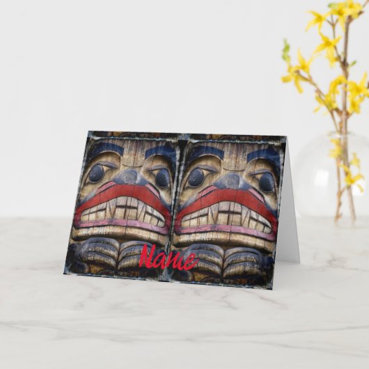 Totem Pole Face Thunder_Cove Kaart (Gele Bloem)