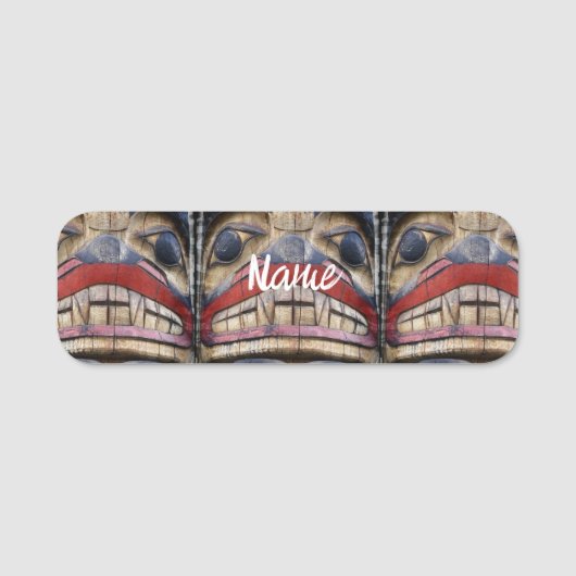 Totem Pole Face Thunder_Cove Naamplaatje (Voorkant)