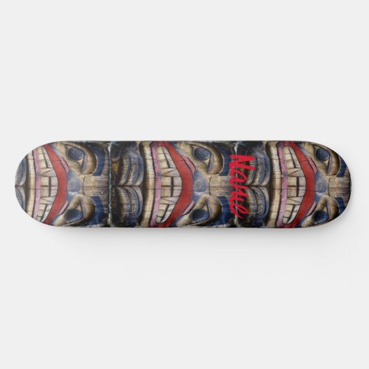 Totem Pole Face Thunder_Cove Persoonlijk Skateboard (Horizontaal)